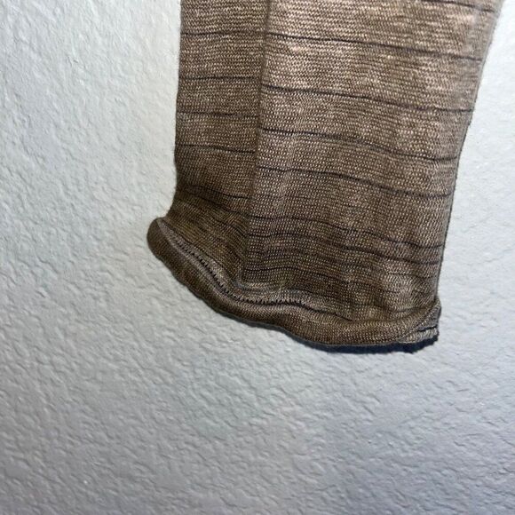 Women's Pete & Greta / Johnny Was Brown Henley Raglan Oversized Stars Stripe Sm - Picture 6 of 10